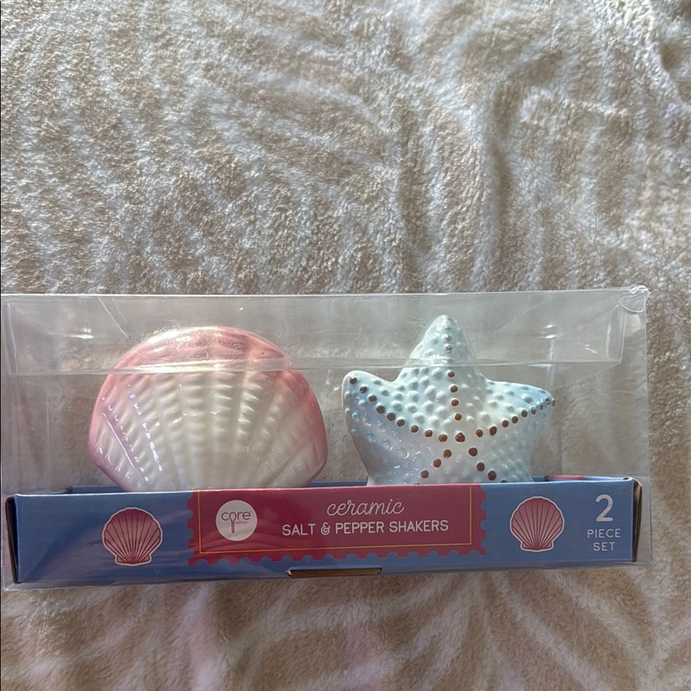 Core Ceramic Shell and Starfish Salt & Pepper Shakers